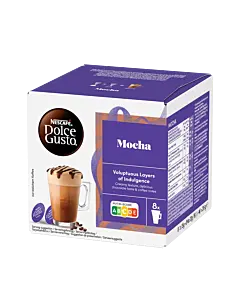 Nescaf&eacute; Mocha package and capsule for Dolce Gusto