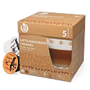 Kaffekapslen Latte Macchiato Caramel package and capsule for Dolce Gusto
