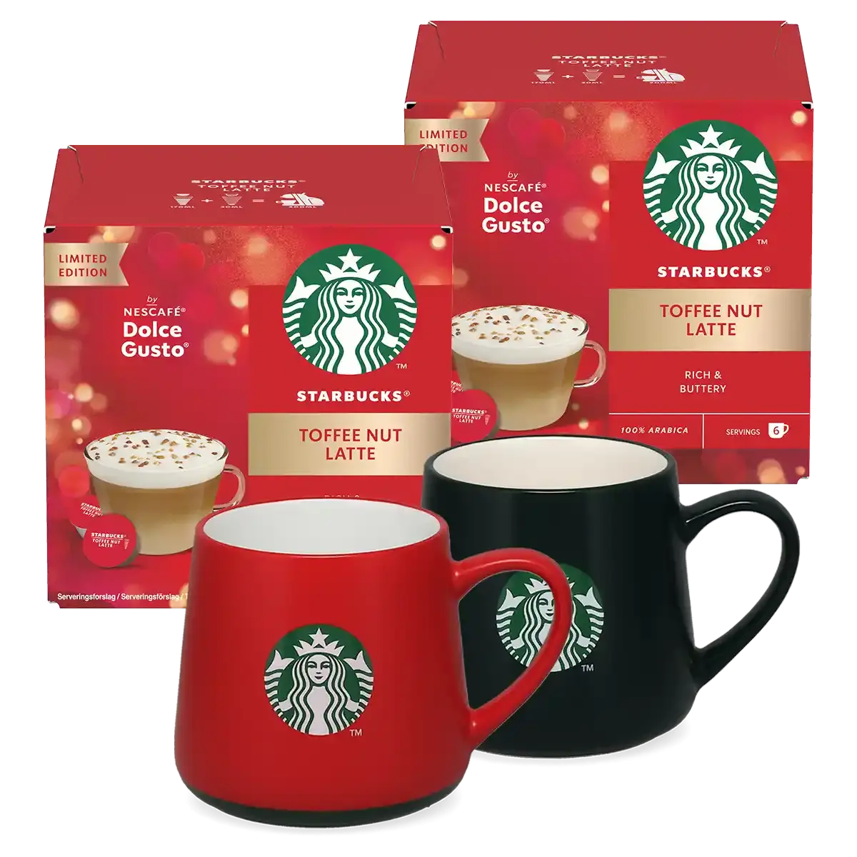 Balíček Toffee Nut Latte + 2 hrnčeky
