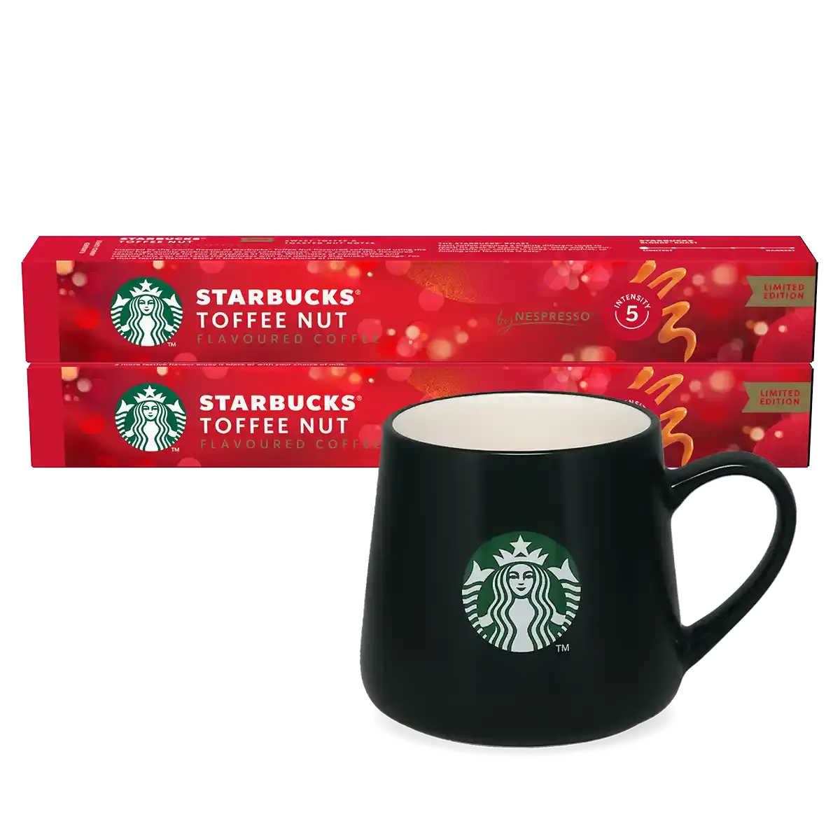 Balíček Toffee Nut + tmavozelený hrnček