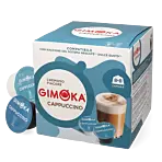 Gimoka Cappuccino package and capsule for Dolce Gusto
